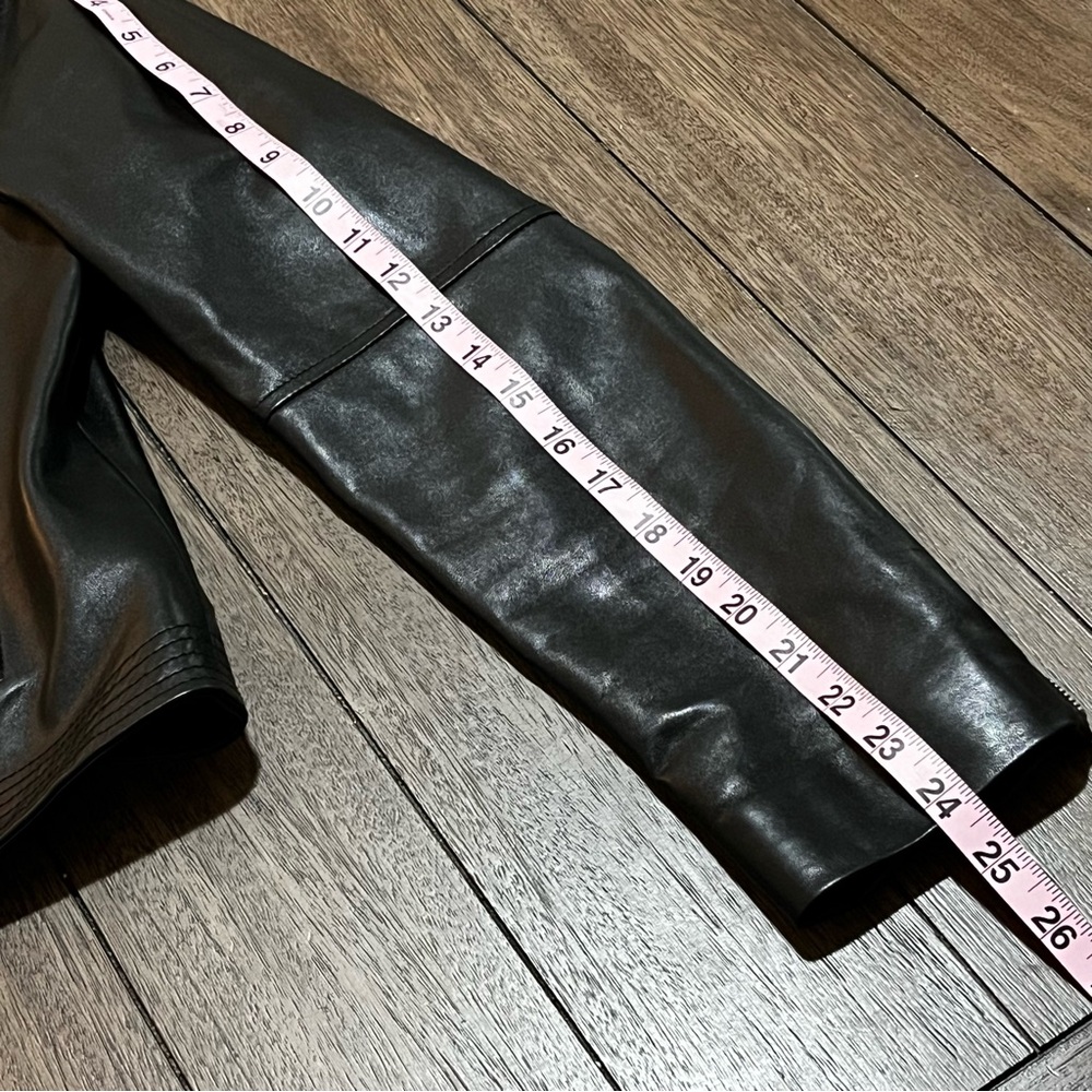 Paige Genuine Leather Moto Jacket Black Cropped Biker Size S Minimal Chic Edgey - Picture 13 of 13